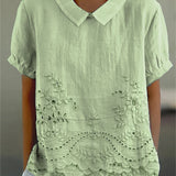 Tabea | Blouse with floral embroidery