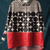 Martha | Casual women's blouse with a geometric pattern
