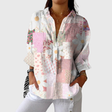Saskia | Light, colorful blouse with a print