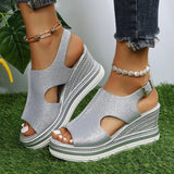 Alice Caroline | Relaxed wedge sandals