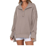 Matilda | Loose Fit High-Low Split Hem Casual Sweatshirt