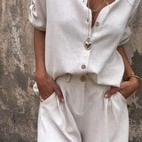 Magdalena | Airy buttoned set