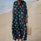 Lillian - Bohemian Dress with Star Print