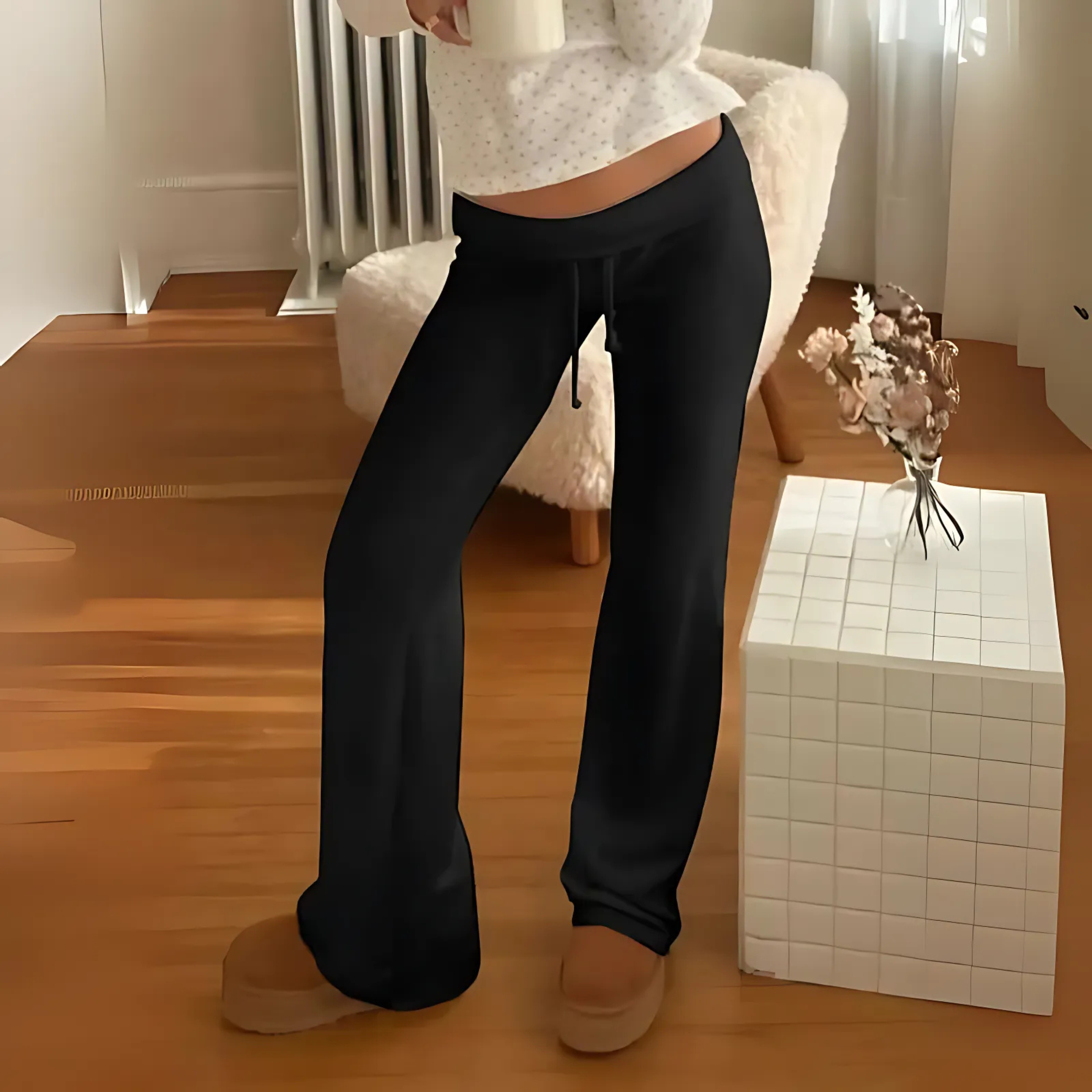 Elsie | Casual Drawstring Straight Leg Pants