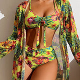 Joanna | Bikini with floral skirt