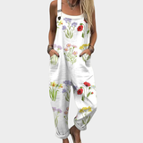 Comfortable patterned dungarees