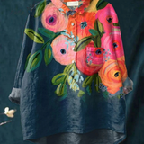 Martha | Casual T-shirt with an artistic floral print