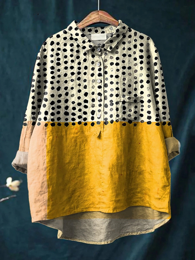 Martha | Casual women's blouse with dot print