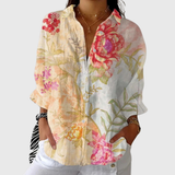 Tatyana | Light, colorful blouse with a print