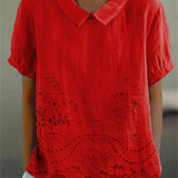 Tabea | Blouse with floral embroidery
