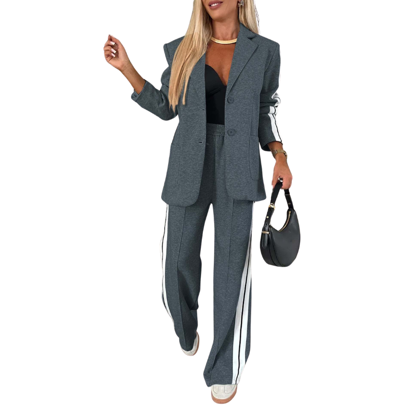 Hannah | Casual Striped Two-Piece Set