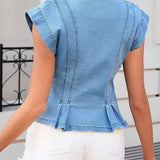 Willow - V-Neck Denim Top