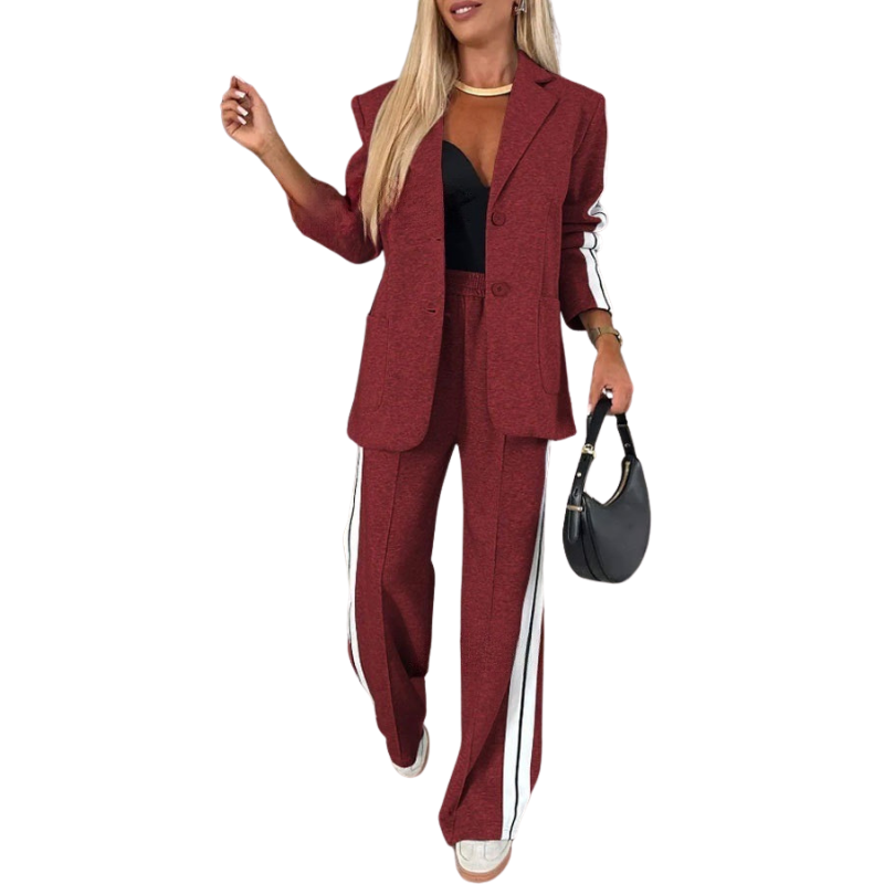Hannah | Casual Striped Two-Piece Set