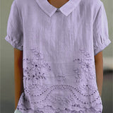 Tabea | Blouse with floral embroidery