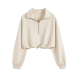 Willow | Sporty Half-Zip Cropped Sweatshirt