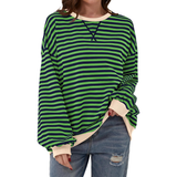 Zara | Relaxed Striped Lantern Sleeve Hoodie