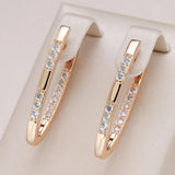 Tamara | Elegant Zirconia Earrings in Gold