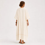 FARAH BEIGE STRIPES CAFTAN