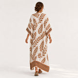 NORA CRÈME BOTANICAL CAFTAN
