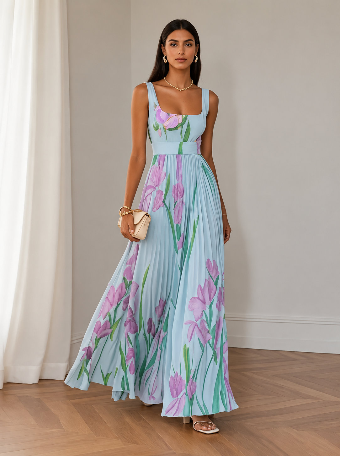 Ottilie | A-Line Floral Maxi Dress