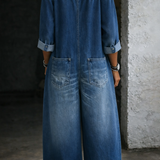 Rose - Long Sleeve Jumpsuit with Exposed Shoulders