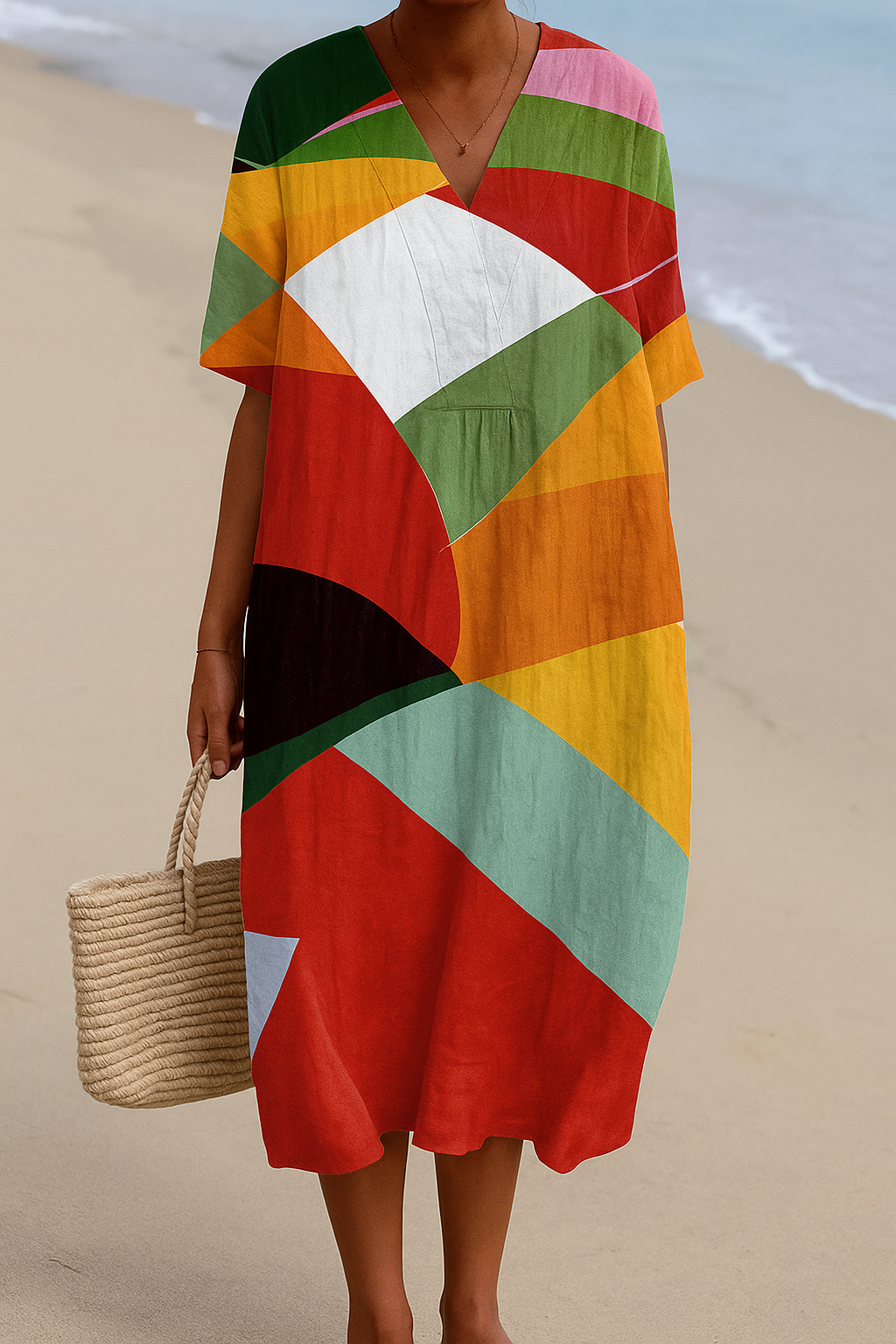 Amber - Colourful Patchwork Dress