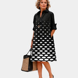 Lunar Elegance | Chic Midi Dress