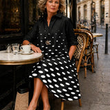 Lunar Elegance | Chic Midi Dress