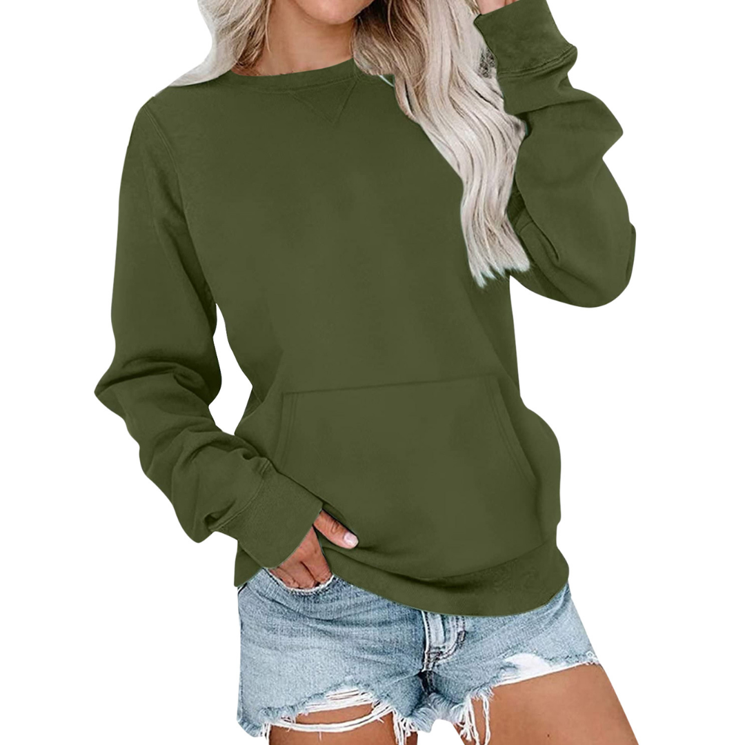 Charlotte | Cosy Solid Oversized Pullover Sweatshirt