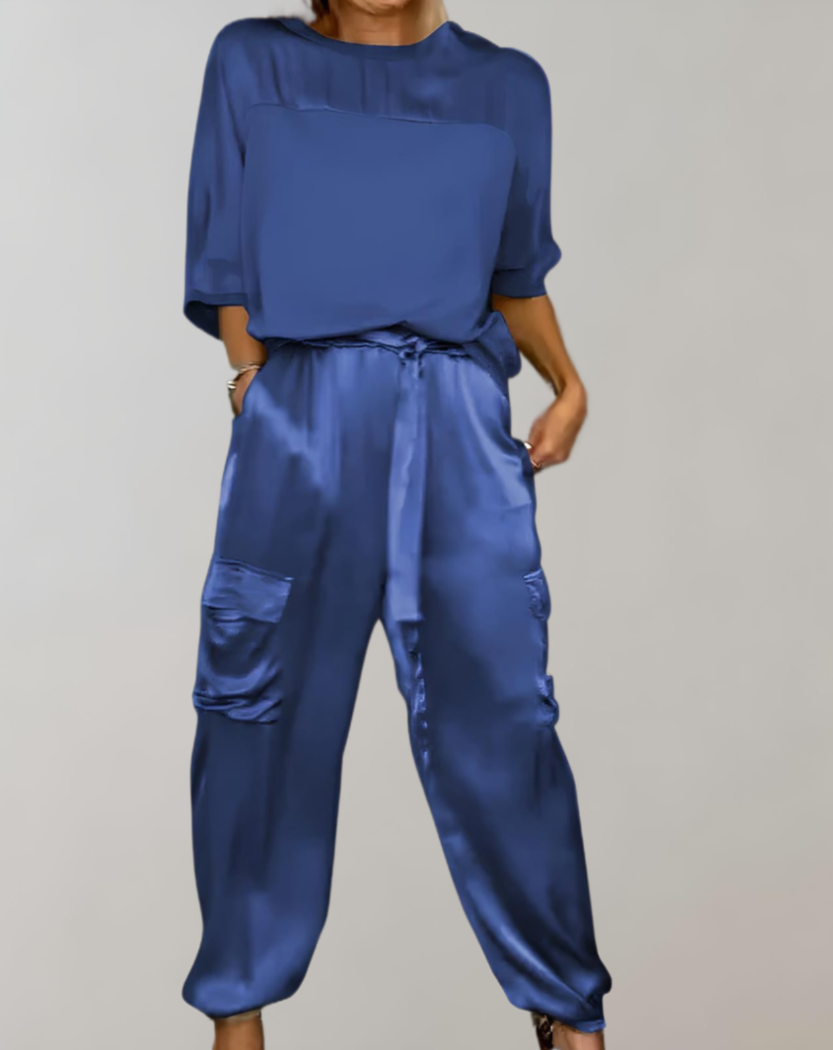 Ava | Silk cargo lounge set