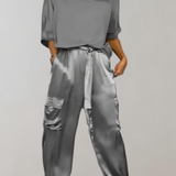 Ava | Silk cargo lounge set
