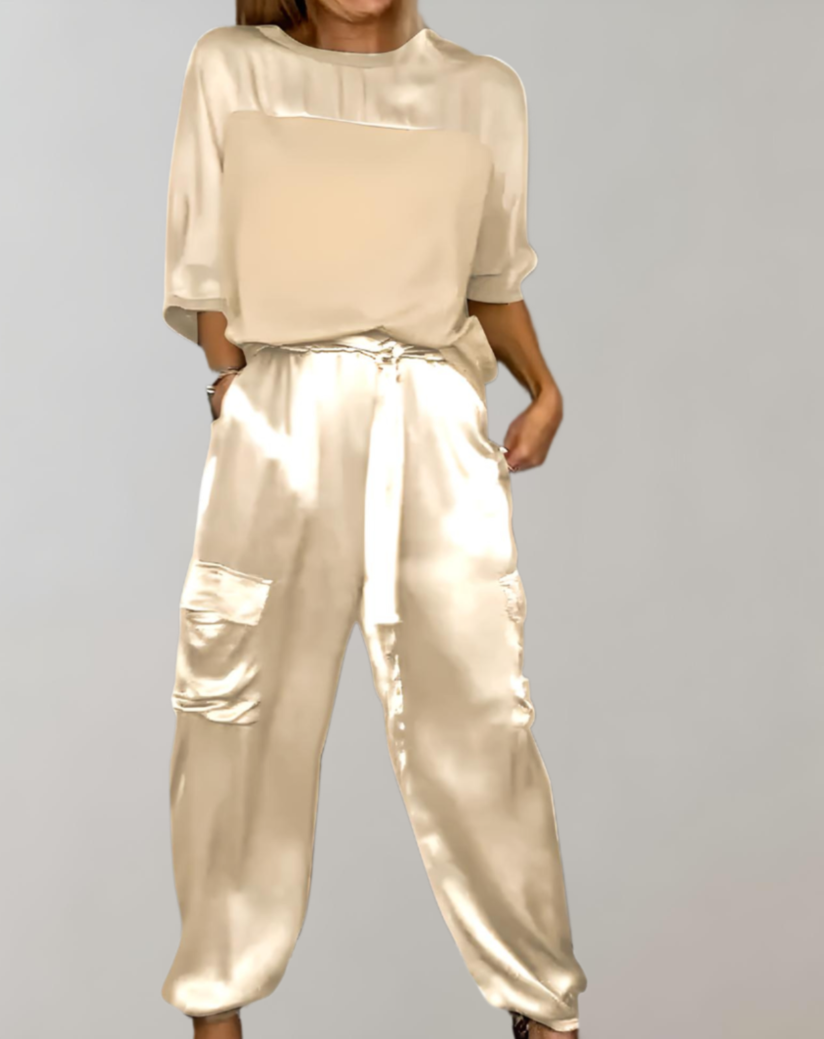 Ava | Silk cargo lounge set