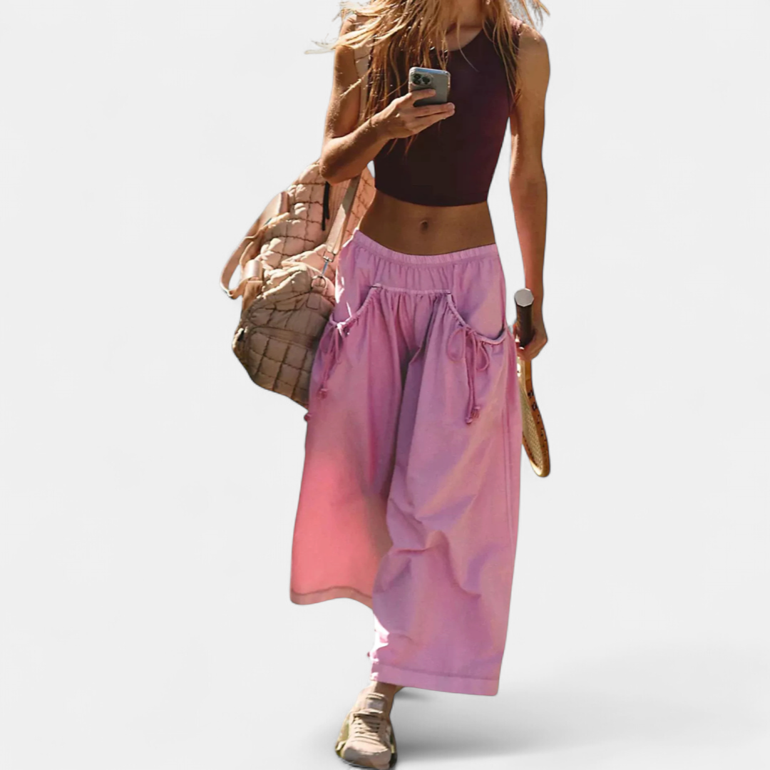 Imogen | Relaxed Wide Leg Drawstring Pants