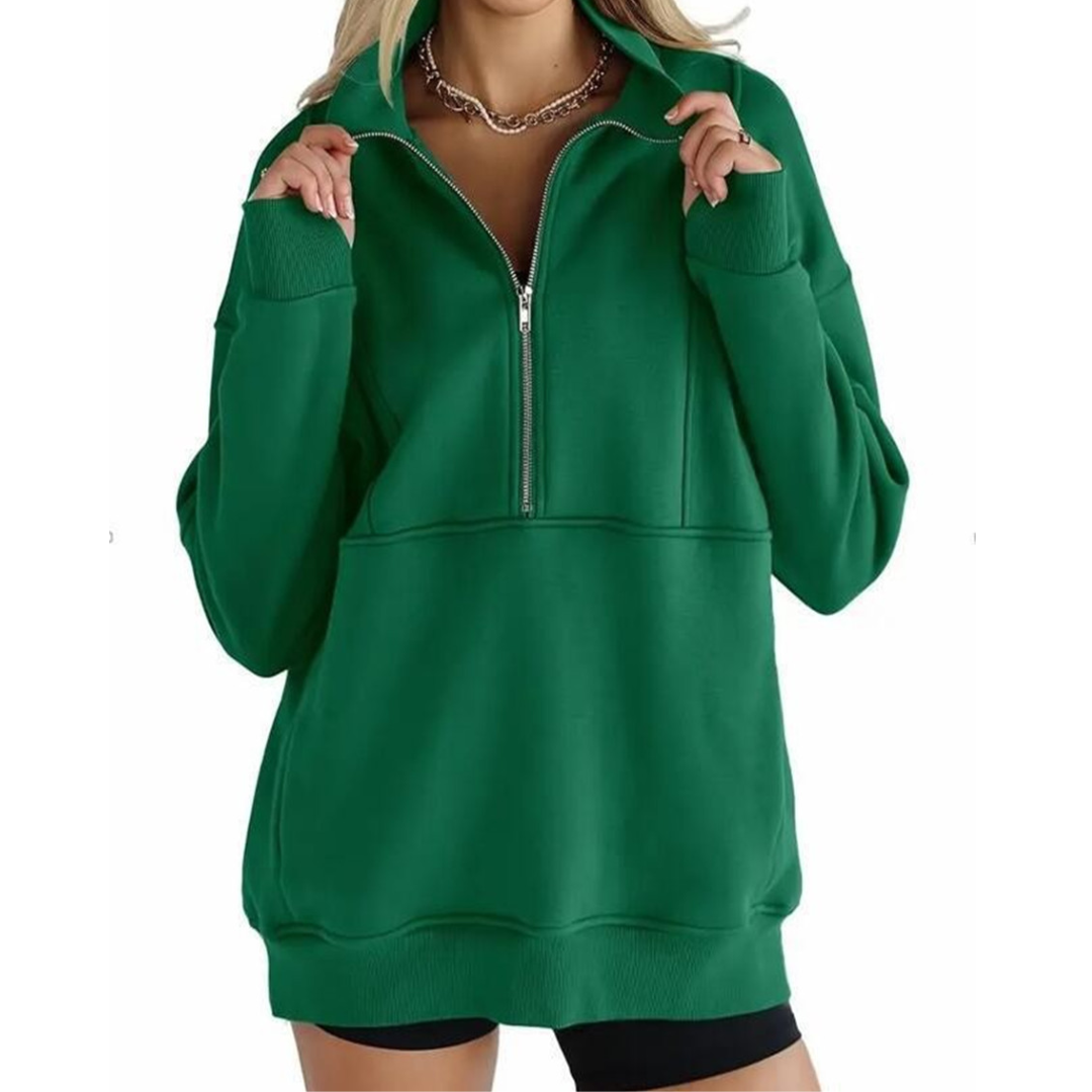 Lily | Cosy Fleece Half-Zip Pullover Sweatshirt