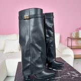 Ava | Black Leather Boots
