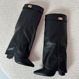 Ava | Black Leather Boots