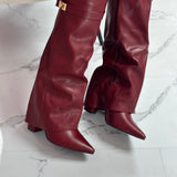 Alice | Burgundy Leather Boots
