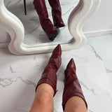 Alice | Burgundy Leather Boots