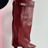 Alice | Burgundy Leather Boots