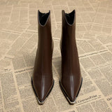 Imogen | Chrome Tip Chelsea Boots