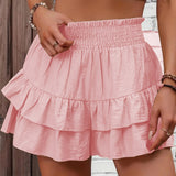 Sabrina | Casual Ruffle Tiered Boho Shorts