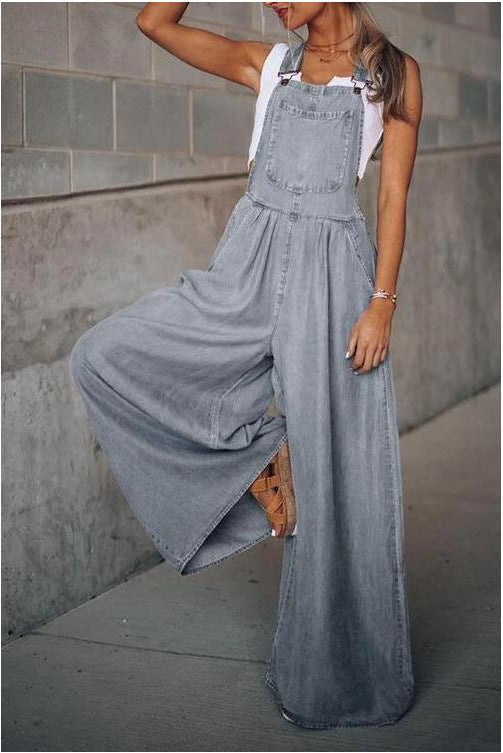 Zoe | Vintage Wide Leg Fashion Jumpsuit