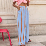 Alice | Comfy Striped Wide-Leg Lounge Trousers