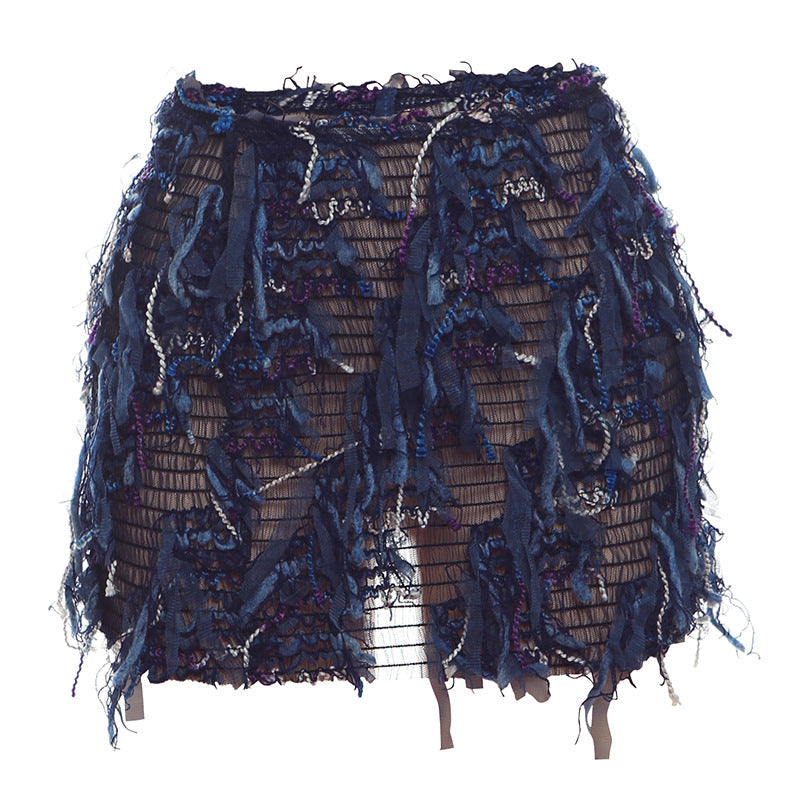 Tamara | Chic Fringe Detail High-Waist Mini Skirt