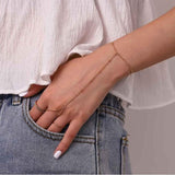 Rosie | Dainty Hand Chain Bracelet