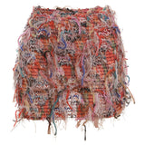 Tamara | Chic Fringe Detail High-Waist Mini Skirt
