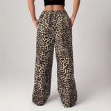 Millie | Comfy Straight-Leg Leopard Print Pants