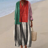 Adalynn - Striped Patchwork Dress