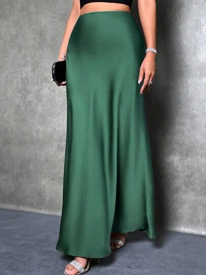 Sally | Satin High-Waist Skirt
