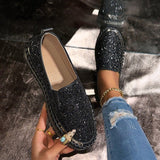 Lara | Fashionable Slip-On Glitter Loafers for Daily Wear